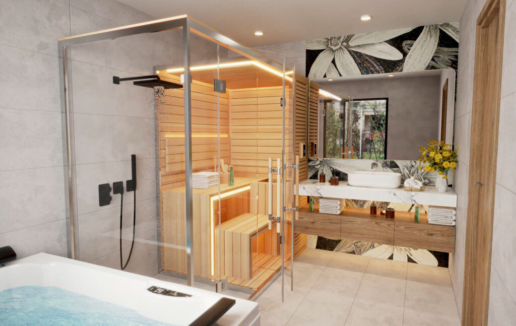 Hoàn thiện dự án phòng xông khô – ướt gia đình chị Yến – Hà Nam